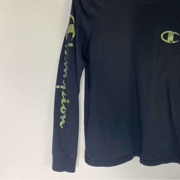 Champion Camouflage Black Long Sleeve T-Shirt Size L - Picture 5 of 7